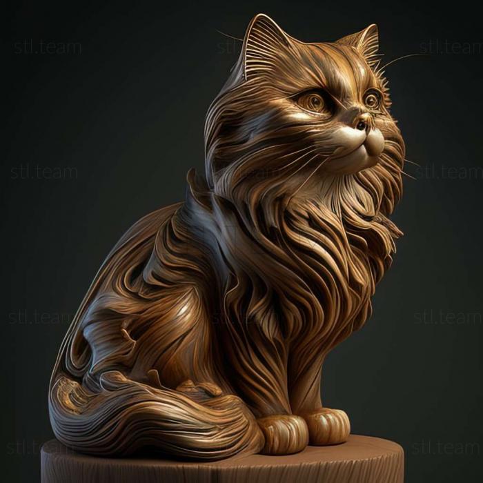 3D model Siberian cat (STL)